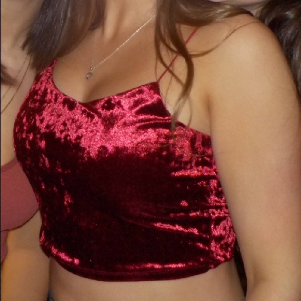 Velvet crop top